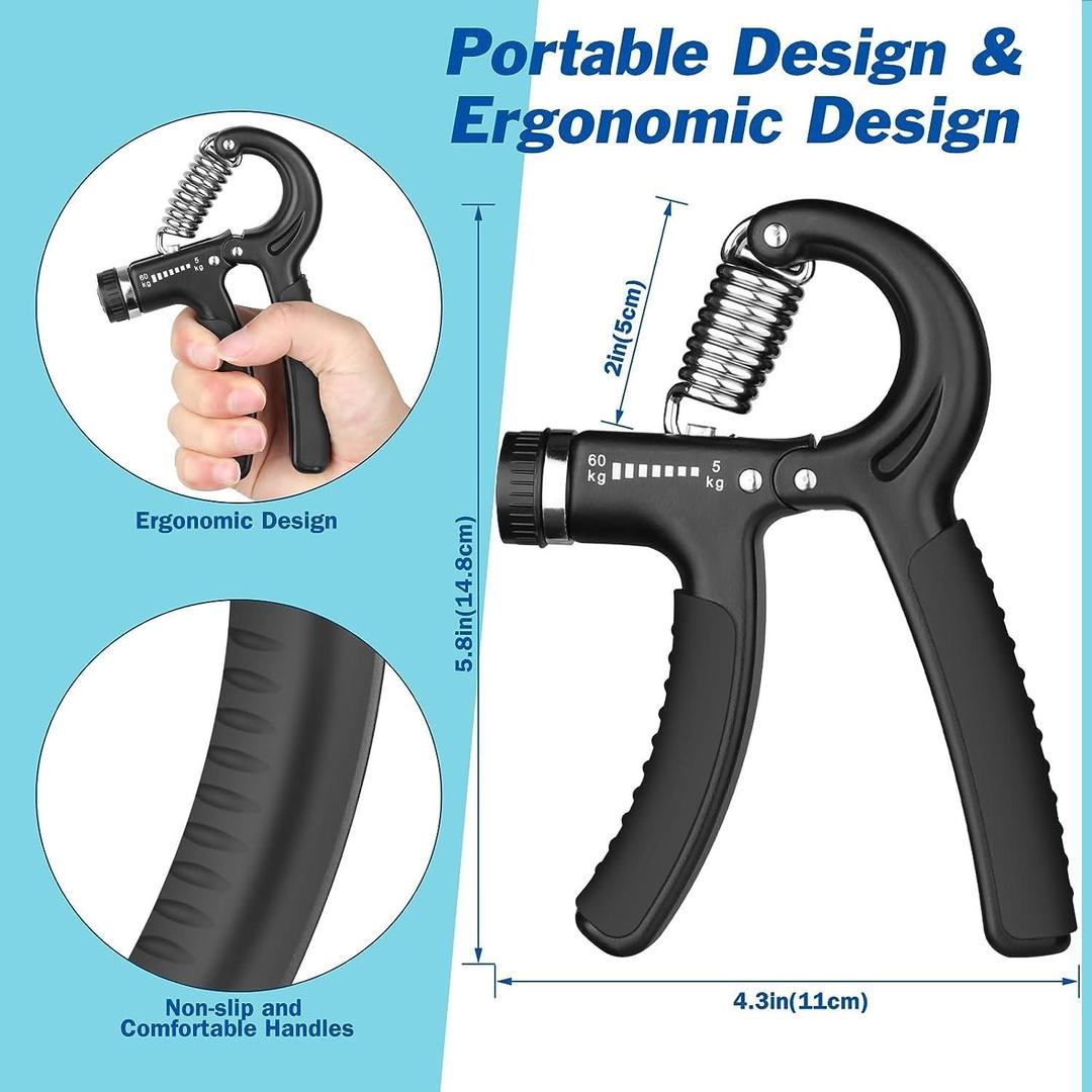 Adjustable Hand Gripper – Forearm and Wrist Strengthener (10kg to 60kg Resistance)