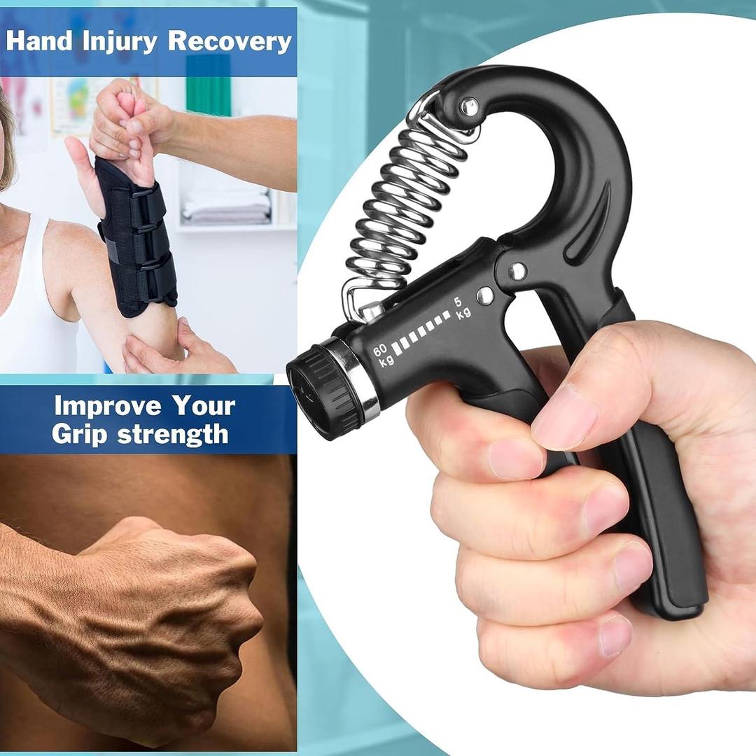Adjustable Hand Gripper – Forearm and Wrist Strengthener (10kg to 60kg Resistance)